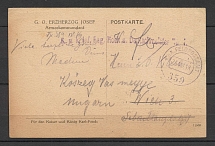 1918 Austria censorship fieldpost card to Vienna