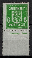 1942 Guernsey, German Occupation, Germany (Mi. 4, Sheet Inscription, CV $40, MNH)