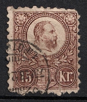 1871 15Kr Hungary (Mi. 12 A, Used, CV$70)