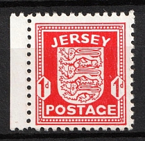 1941-42 1d Jersey, German Occupation, Germany (Mi. 2 z, Margin, Signed, CV $100, MNH)
