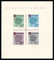 1949 Wurttemberg-Hohenzollen, French Zone of Occupation, Germany, Souvenir Sheet (Mi. Bl. 1 I , CV $200)