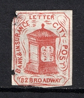 1854-66 `Hussey's` New York City Post, USA, Local