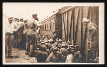 1917-1920 'Evacuation train', Czechoslovak Legion Corps in WWI, Russian Civil War, Postcard