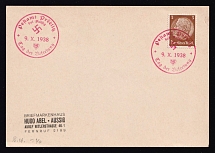 1938 (9 Oct) Aussig, Occupation of Sudetenland, Germany, Cover (with 3pf Hindenburg Stamp, Special Cancellation)