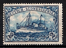 1906-19 2m South West Africa, German Colonies, Kaiser’s Yacht, Germany (Mi. 30 A)