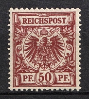 1897-99 50pf German Empire, Germany (Mi. 50 d a, CV $650, MNH)