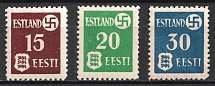 1941 Estonia, German Occupation, Germany (Mi. 1 y - 3 y, Full Set, CV $70, MNH)