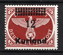 1945 12pf Kurland, German Occupation, Germany (Mi. 4 A x, Signed, CV $130, MNH)