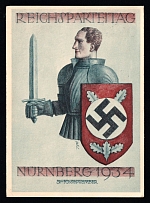 1934 'Reich Party Congress 1934 Nuremberg', Propaganda Postcard, Third Reich Nazi Germany