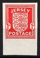 1941-42 1p Jersey, German Occupation, Germany (Mi. 2 y U, Margin, CV $780, MNH)