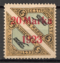 1923 Estonia Airmail 20 M (Perf, CV $420)