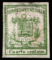 1862 4c Venezuela, South America (Mi 4, CV $30)