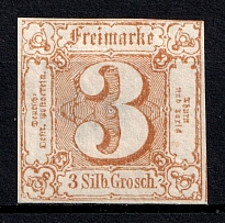 1863 3sgr Thurn und Taxis, German States, Germany (Mi. 31, CV $30)