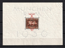 1937 Third Reich, Germany (Souvenir Sheet Mi. 10, CV $100)