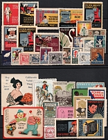 Military, Army, Stock of Cinderellas, Germany, France, Europe Non-Postal Stamps, Labels, Advertising, Charity, Propaganda (#160A)