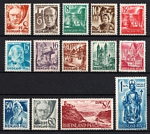 1948 Rhineland-Palatinate, French Zone of Occupation, Germany (Mi. 16 - 29, Full Set, CV $50, MNH)