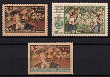 1956 100th Anniversary of the Birth of Michurin, Soviet Union, USSR, Russia (Full Set, MNH)