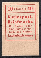 1945 Lauterbach (Hesse), Germany Local Post (Mi. 1 U, Unofficial Issue, Full Set, CV $170, MNH)