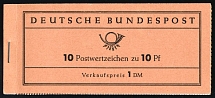 1960 Complete Booklet with stamps of German Federal Republic, Germany, Excellent Condition (Mi. MH 6 d, CV $20)