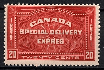 1930 20c Canada, Special Delivery Stamp (SG S6, CV $55, MNH)