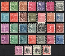 1938 Presidential Issue, United States, USA (Scott 803 - 834, Full Set, CV $130)