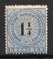 1869 1 1/4gr North Germany, German States, Germany (Mi. 2, CV $310)