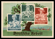 1941 'German Work', Propaganda Postcard, Third Reich Nazi Germany