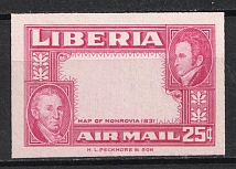 25c Liberia (MISSED Center, Print Error, MNH)