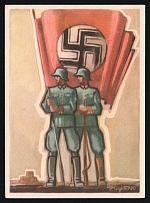 1941 'Day of the German Police. The Police in the War Effort', Propaganda Postcard, Third Reich Nazi Germany