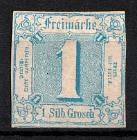 1860 1s Thurn und Taxis, German States, Germany (Mi. 15, Sc. 10, CV $330)
