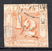 1862-64 Thurn und Taxis Germany 1/2 Gr (CV $40, Canceled)