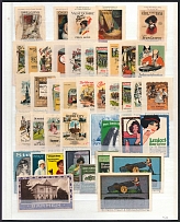 Germany, Stock of Cinderellas, Non-Postal Stamps, Labels, Advertising, Charity, Propaganda (#434)