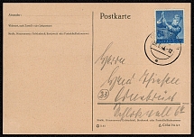 1944 Postcard franked with Sc B239 mailed on 8 June