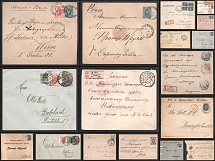 1884-1914 Russian Empire, Russia, Collection of Postal Stationeries Envelopes (Used)