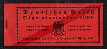 1936 Booklet with stamps of Third Reich, Germany in Excellent Condition (Mi. MH 42.2, CV $1,300)