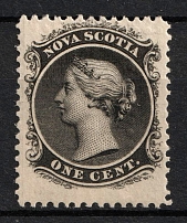 1860-63 1c Nova Scotia, Canada (Sc. 8, CV $20)