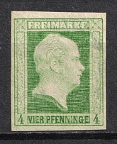 1856 4pf Prussia, German States, Germany (Mi. 5, CV $180)