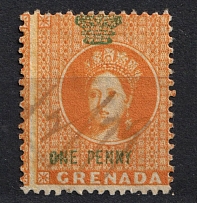 1883 1P Grenada, British Сolonies (Canceled, CV $100)