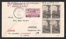 1936 (20 Jun) United States, Hindenburg airship airmail cover from Ottsvile to Munich, Flight to North America 'Lakehurst - Frankfurt' (Sieger 418)