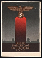 1936 'Reich Party Congress Nurnberg 1936', Propaganda Postcard, Third Reich Nazi Germany