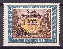 1945 80pf Strausberg (Berlin), Germany Local Post (Mi. 26, Unofficial Issue, MNH)