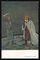 1914-18 'Present arm' WWI European Caricature Propaganda Postcard, Europe