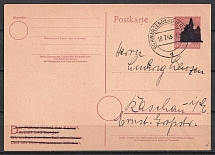 1945 Schwarzenberg, Local Post, Germany, Postcard (Signed)