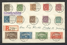 1920 Germany Slesvig registered cover to Breslau with full set stamps CV 400+ EUR