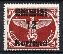 1945 12pf Kurland, German Occupation, Germany (Mi. 4 A I, Signed, CV $70, MNH)