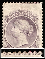 1860-63 2c Nova Scotia, Canada (SG 22, 'American Bank Note' text at top, Rare)