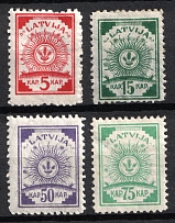 1919-25 Latvia (Mi. 7 A, 9 A, 13 A - 14 A, Perf. 11.5, CV $30)