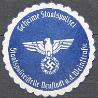 Germany Neustadt The Gestapo Secret State Police Nazi Swastika (MNH)