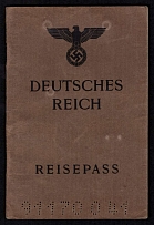 1942 Passport, Nazi Germany (With Revenue Stamps)