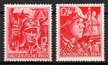 1945 Third Reich, Germany (Mi. 909 - 910, Full Set, Perforated, CV $120, MNH)